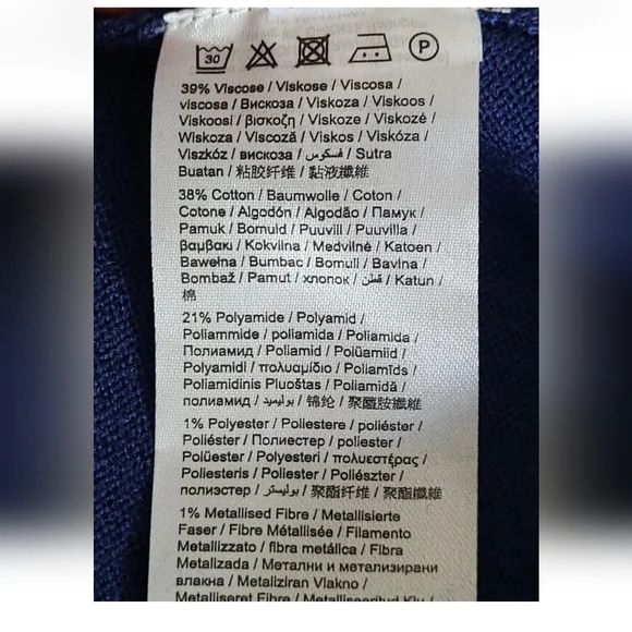 ESPRIT Jumper, Sweater Girls Blue Chevron Print  Viscose Blend 6/7 Years NWT - Picture 5 of 5